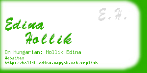 edina hollik business card